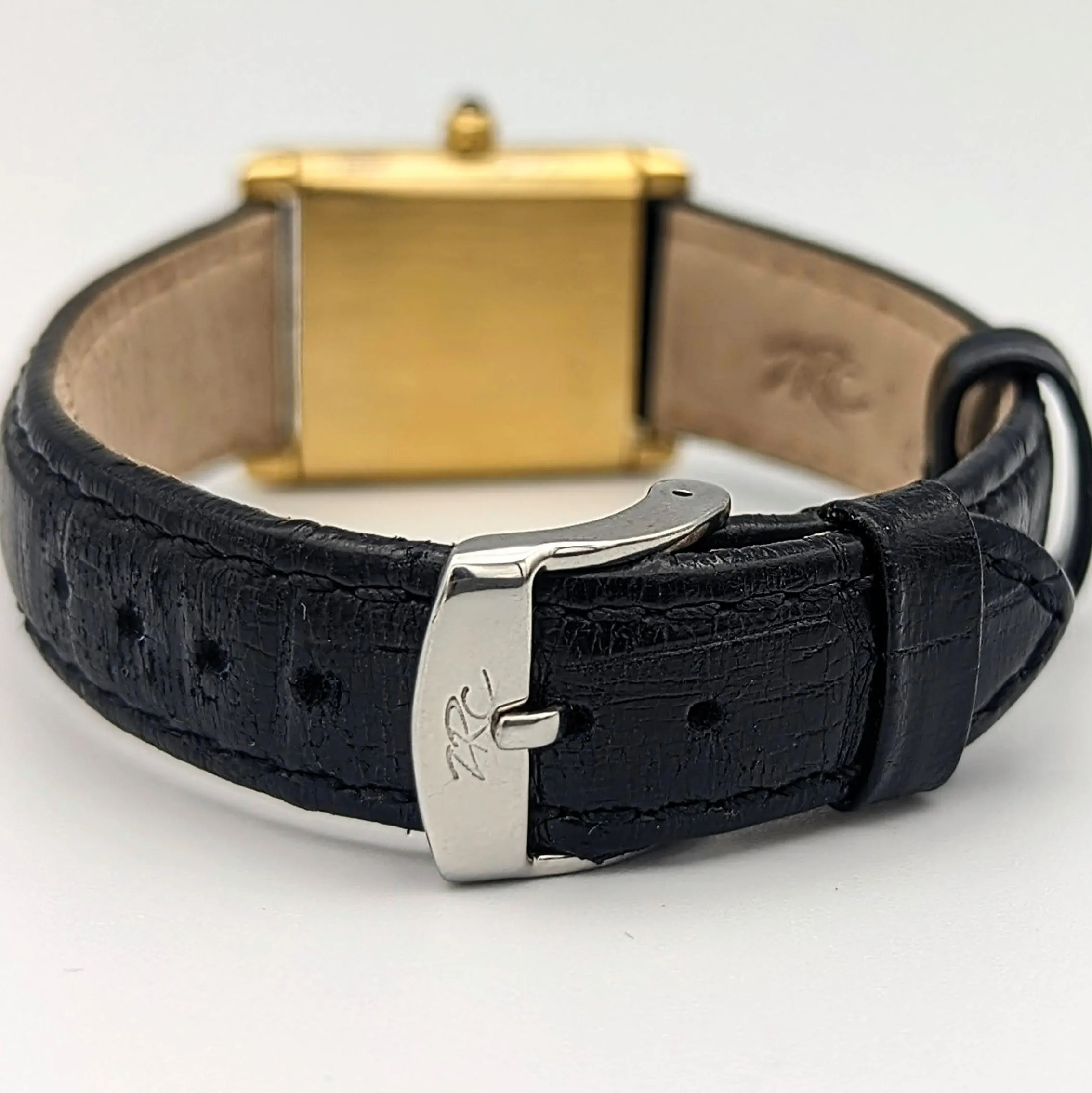 Vintage CARTIER Tank Wristwatch Swiss Caliber ETA 2512 17 Jewels White Dial Watch Great Condition