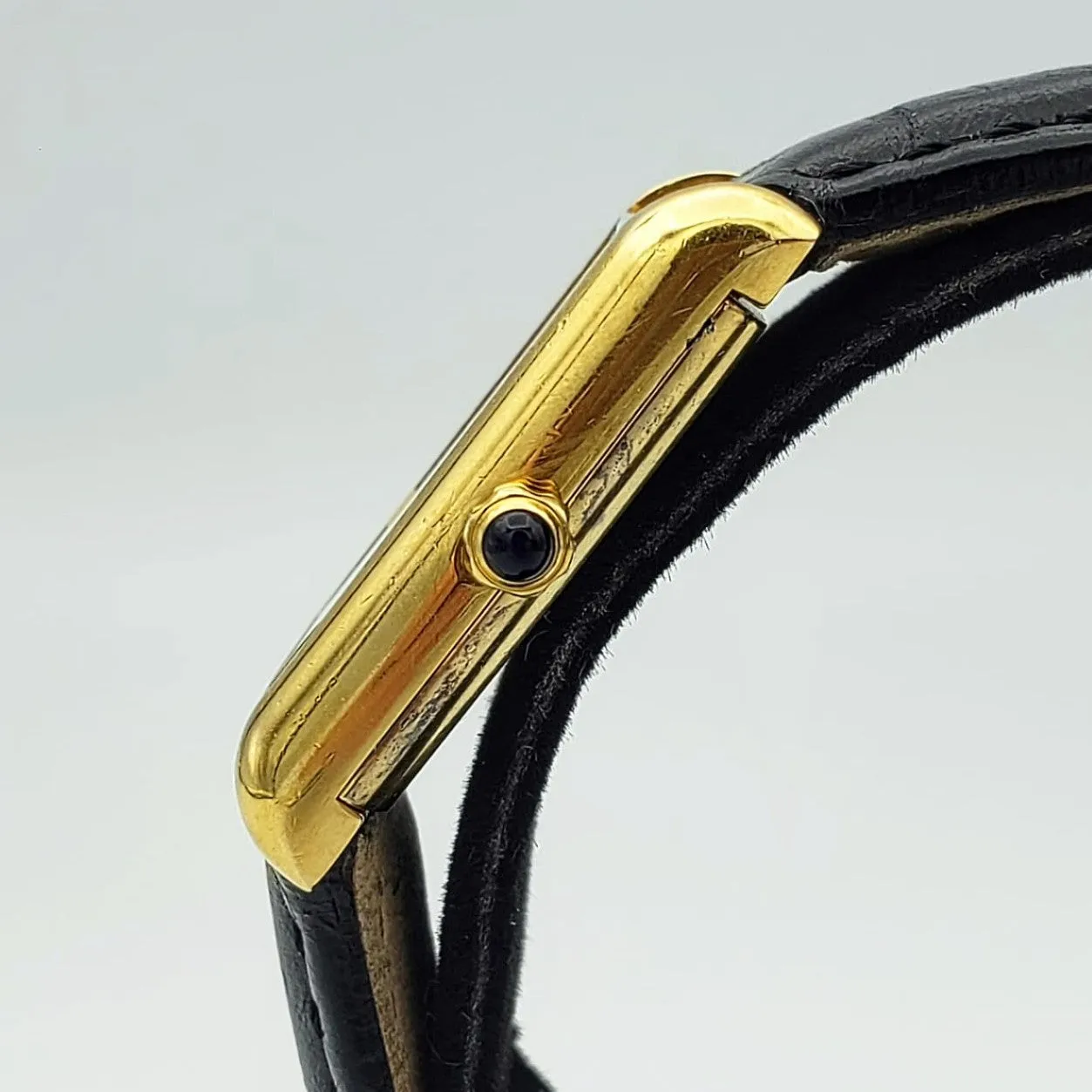 Vintage CARTIER Tank Wristwatch Swiss Caliber ETA 2512 17 Jewels White Dial Watch Great Condition