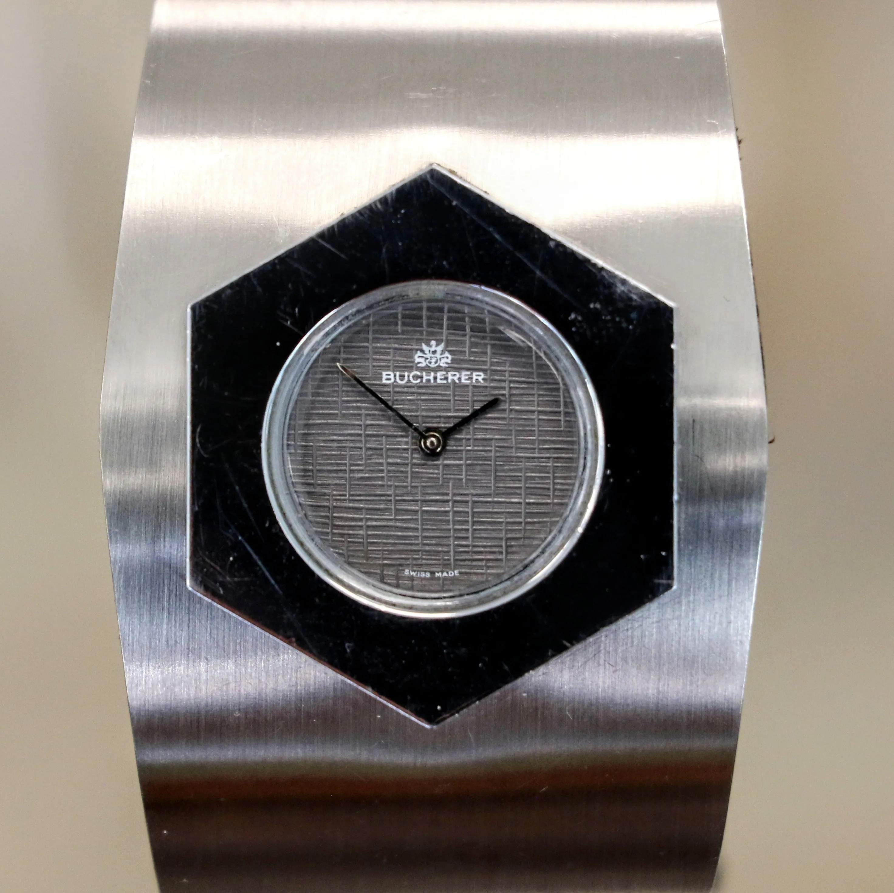 Vintage Ladies BUCHERER Watch 17 Jewels Ref. 8574 Swiss Made Cuff Wristwatch