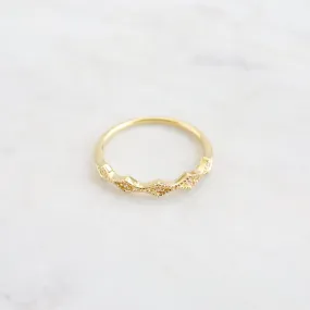 Vintage Tapered Diamond Shapes CZ Stacking Ring
