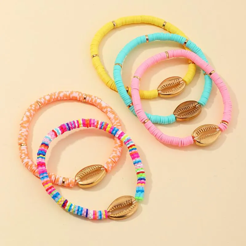 Wholesale color soft ceramic shell bracelets JDC-BT-e023