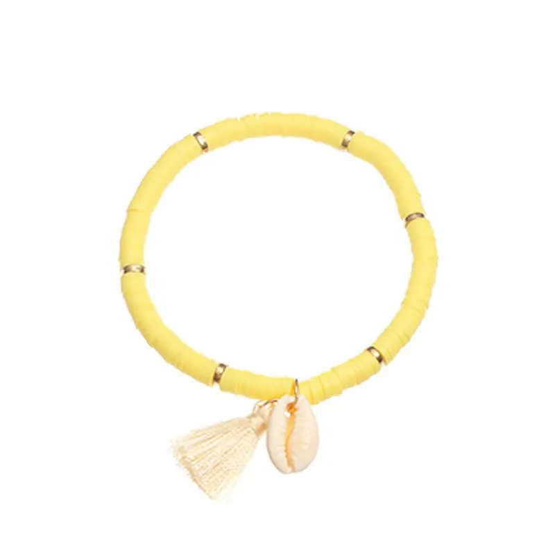 Wholesale color soft ceramic shell bracelets JDC-BT-e023