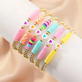 Wholesale color soft ceramic shell bracelets JDC-BT-e023