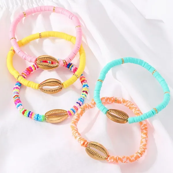Wholesale color soft ceramic shell bracelets JDC-BT-e023