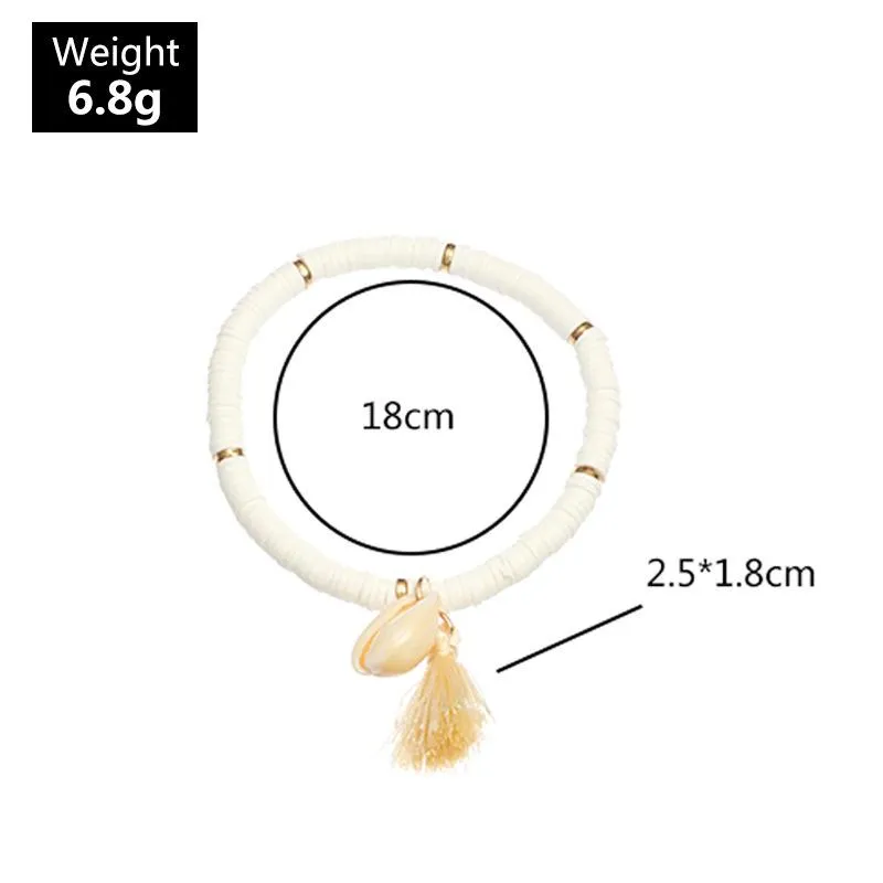 Wholesale color soft ceramic shell bracelets JDC-BT-e023