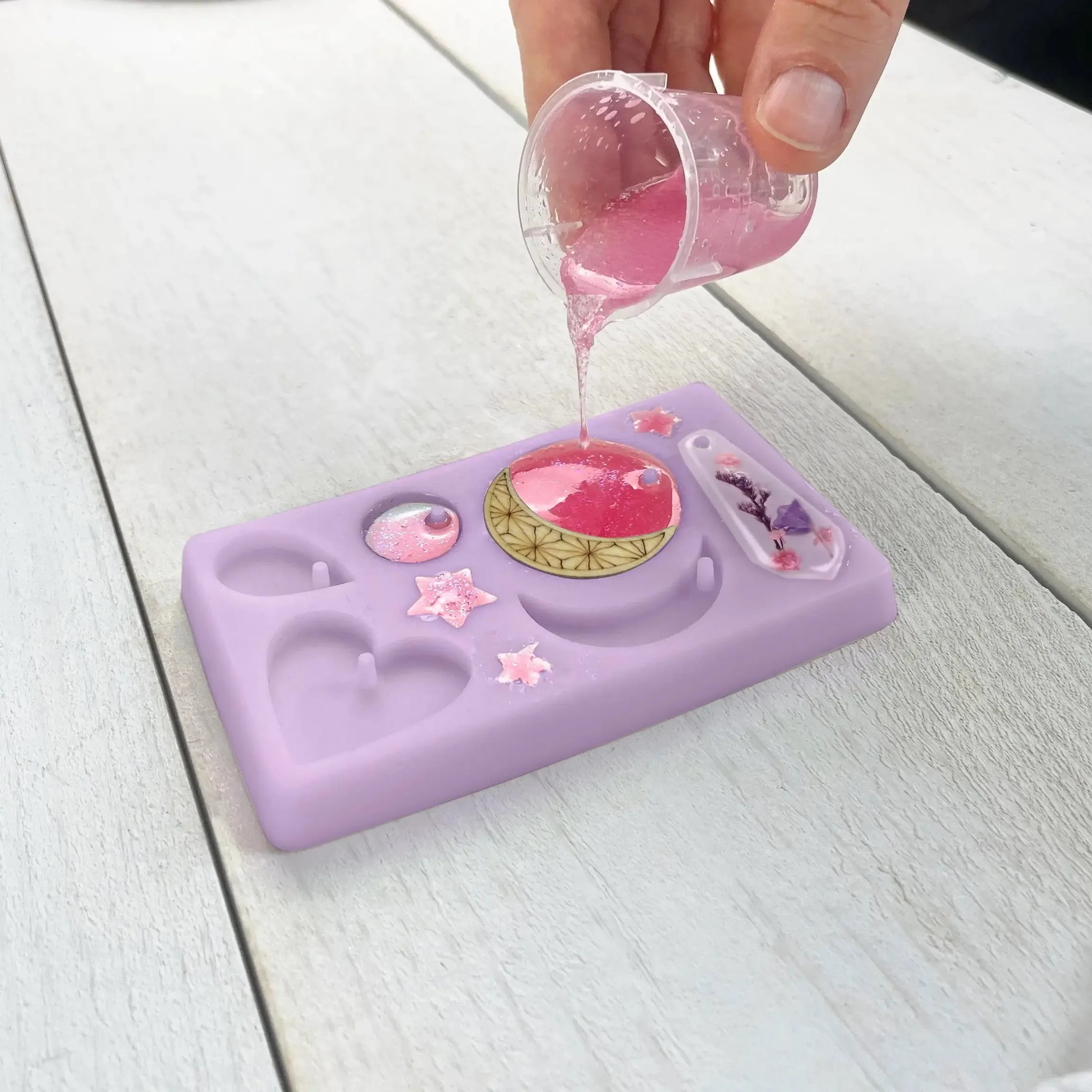 Wish*Craft Wood   Resin Charm Jewelry