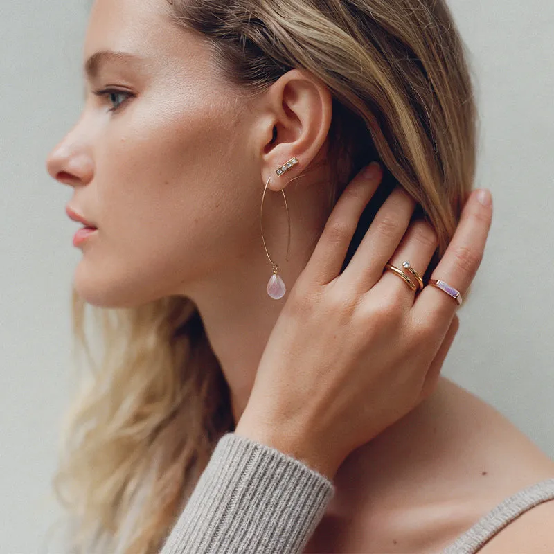 Wrap Bezel-set Diamond Vermeil Ring