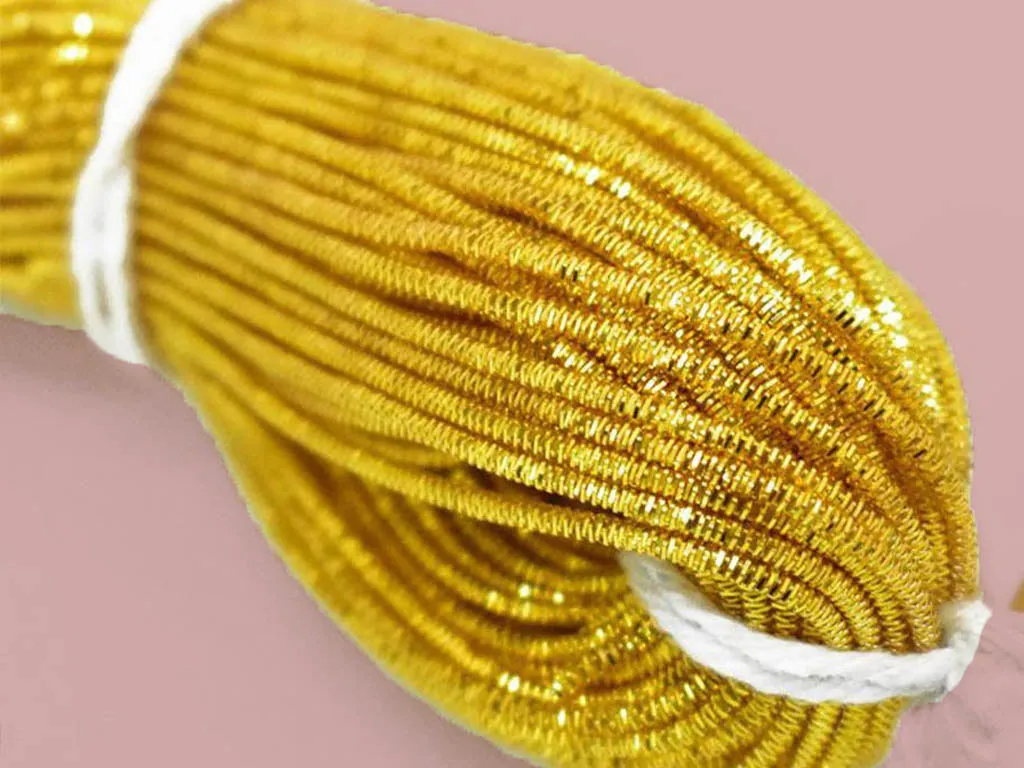 Yellow Golden Nakshi / Bullion Wire (Wholesale)