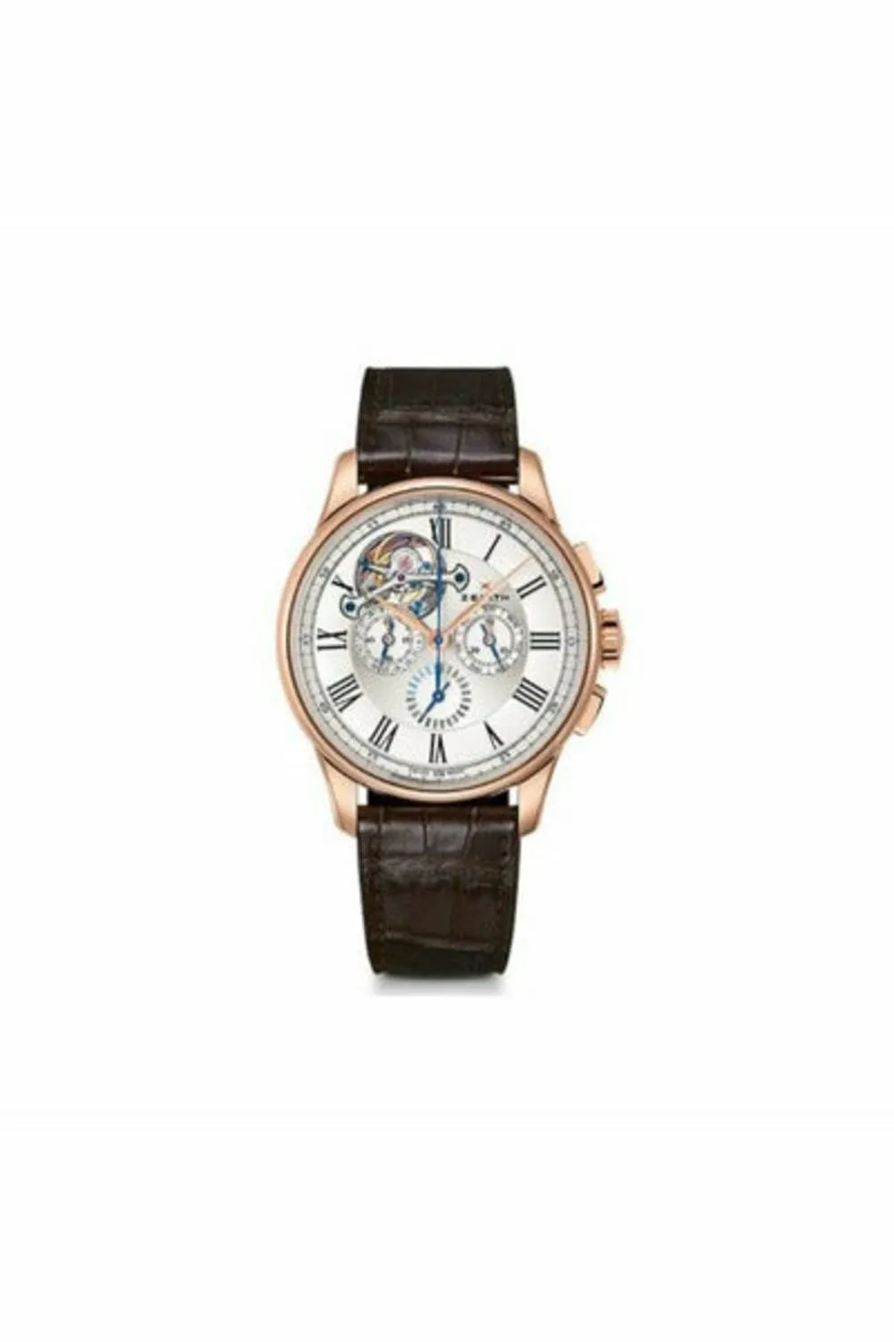 zenith academy tourbillon 18kt rose gold 45mm men's watch